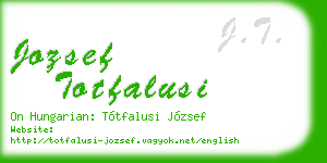 jozsef totfalusi business card